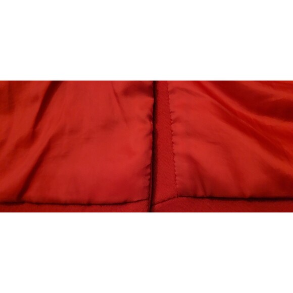 L.L. Bean Red Peacoat Women's 14 Lambswool Thinsulate Double Breasted Pockets - Picture 13 of 16